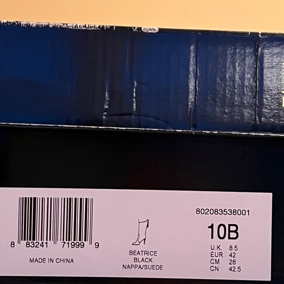 Ralph Lauren Beatrice Black Nappa Leather/Suede Knee High Boots With Box… - Picture 8 of 8